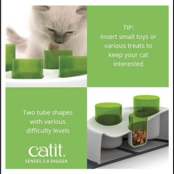 💙3/$30•🐈Catit Senses 2.0 Digger Interactive Cat Toy, Green, Cat Toys - Picture 2 of 6